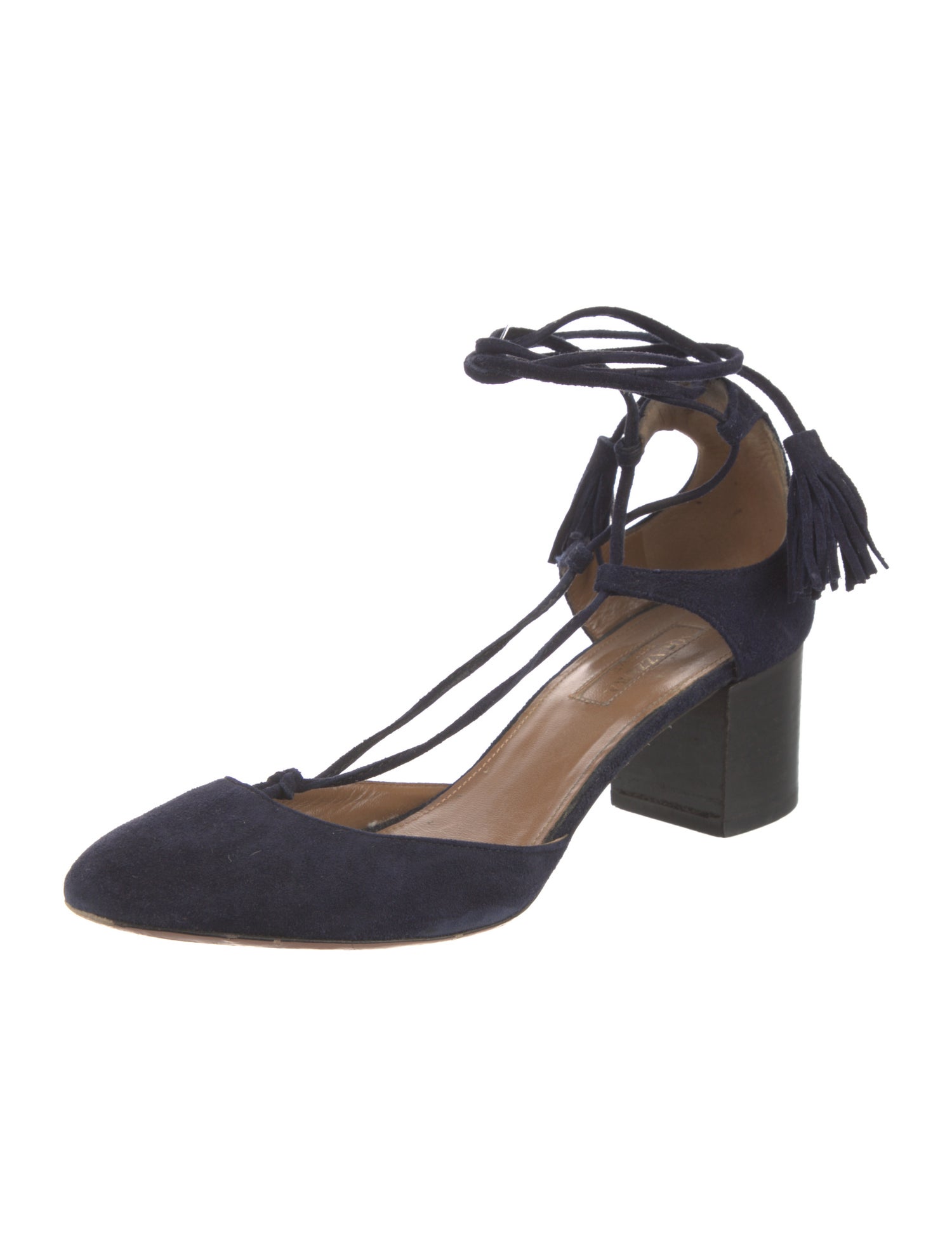 Aquazzura Suede D'Orsay Pumps