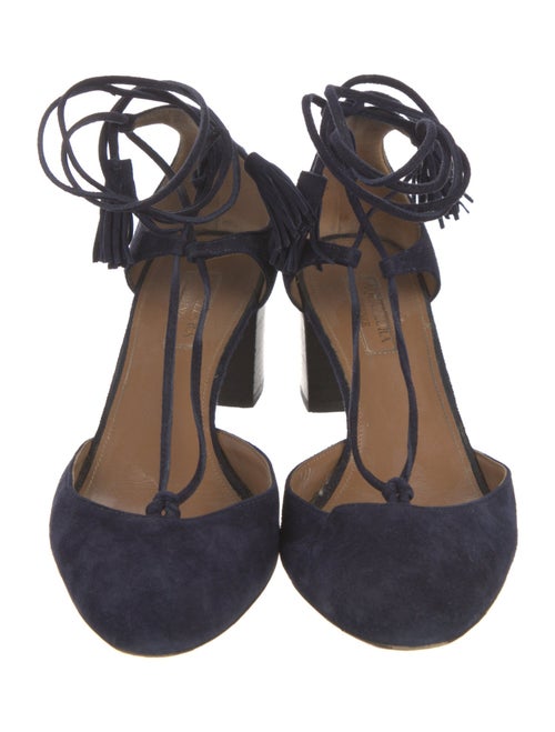 Aquazzura Suede D'Orsay Pumps