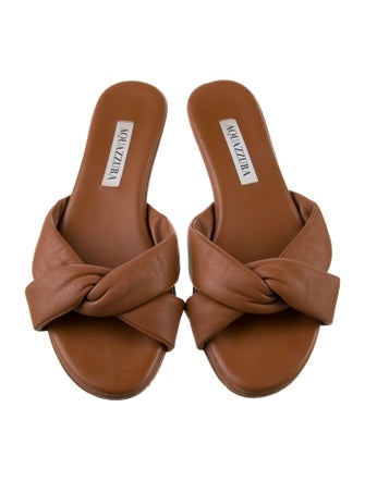 Aquazzura Leather Slides