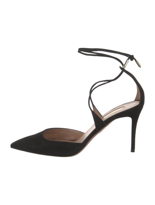 Aquazzura Suede D'Orsay Pumps