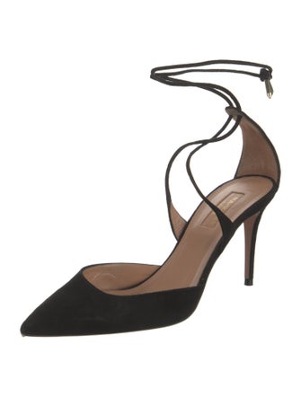 Aquazzura Suede D'Orsay Pumps