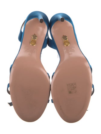 Aquazzura Satin Crystal Embellishments Sandals