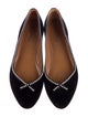 Aquazzura Velvet Grosgrain Trim Flats