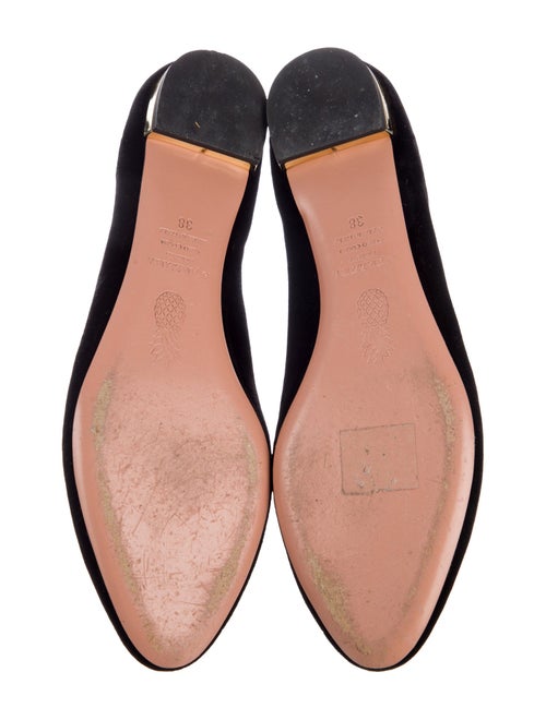 Aquazzura Velvet Grosgrain Trim Flats