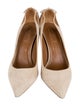 Aquazzura Suede Bow Accents Pumps