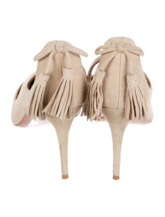 Aquazzura Suede Bow Accents Pumps