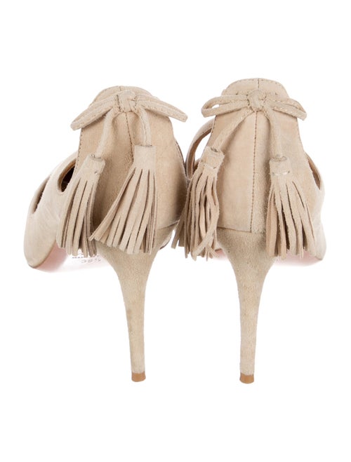 Aquazzura Suede Bow Accents Pumps