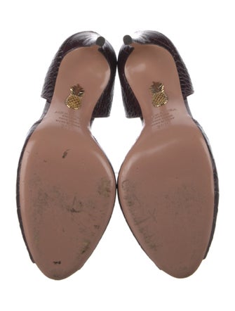 Aquazzura Crocodile Animal Print D'Orsay Pumps