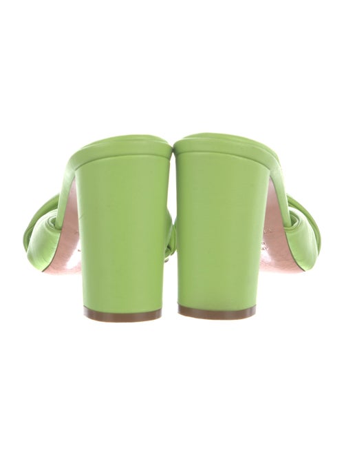 Aquazzura Leather Animal Print Slides