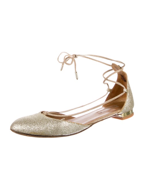 Aquazzura Glitter Glitter Accents Flats