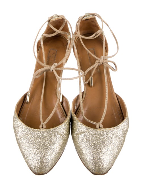 Aquazzura Glitter Glitter Accents Flats