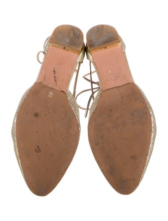 Aquazzura Glitter Glitter Accents Flats