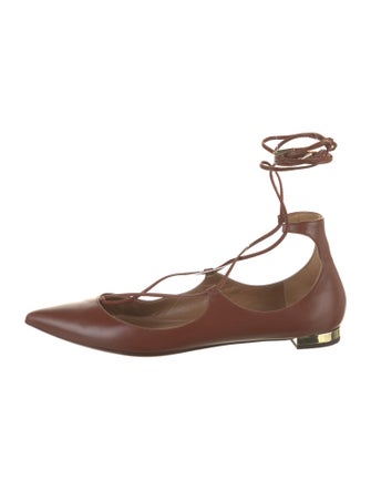 Aquazzura Leather Flats