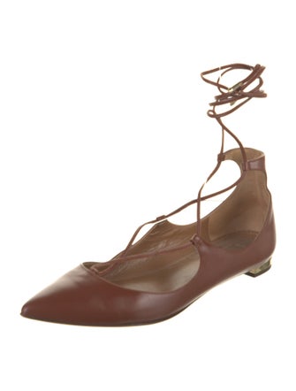 Aquazzura Leather Flats