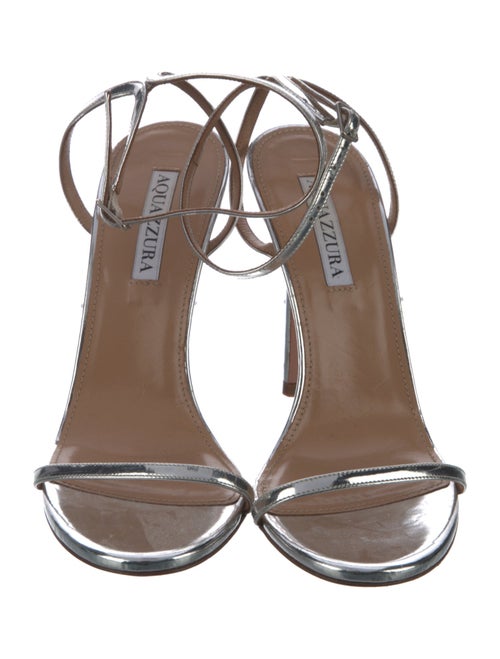 Aquazzura Leather Crystal Embellishments Sandals