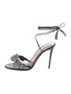 Aquazzura Leather Crystal Embellishments Sandals