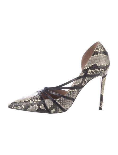 Aquazzura Embossed Leather Animal Print D'Orsay Pumps