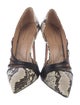 Aquazzura Embossed Leather Animal Print D'Orsay Pumps