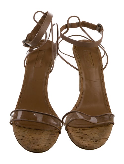 Aquazzura Leather Leather Trim Embellishment Sandals