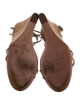 Aquazzura Leather Leather Trim Embellishment Sandals