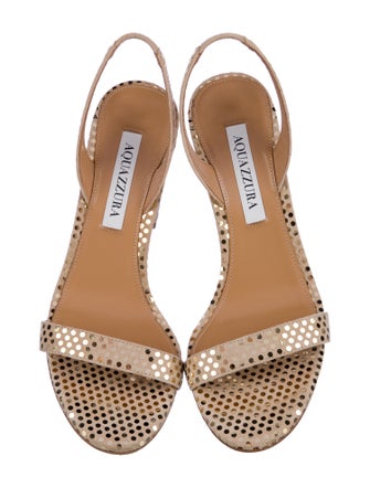 Aquazzura Sequins Slingback Sandals