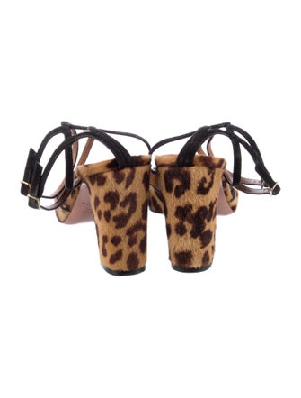 Aquazzura Ponyhair Animal Print D'Orsay Pumps