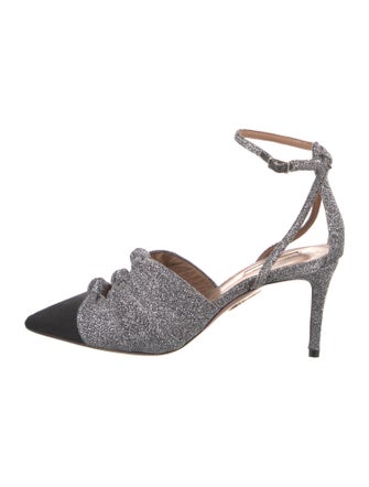 Aquazzura Glitter Colorblock Pattern Pumps