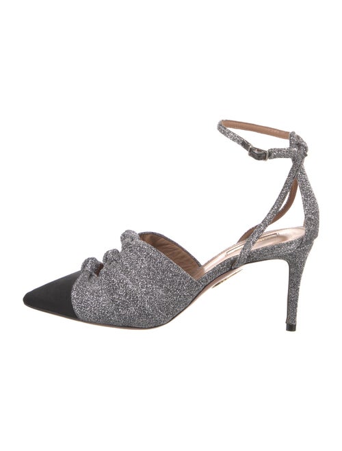 Aquazzura Glitter Colorblock Pattern Pumps