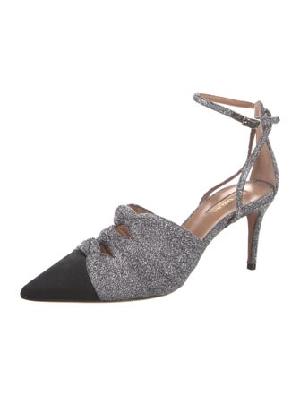 Aquazzura Glitter Colorblock Pattern Pumps
