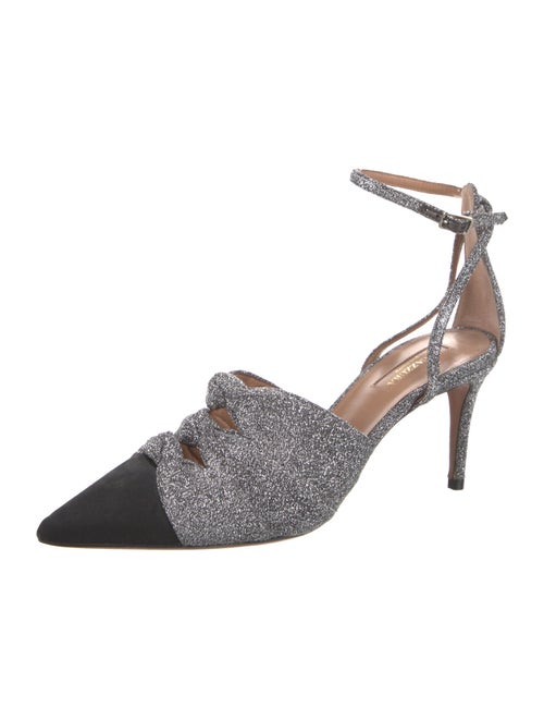 Aquazzura Glitter Colorblock Pattern Pumps