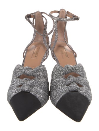 Aquazzura Glitter Colorblock Pattern Pumps