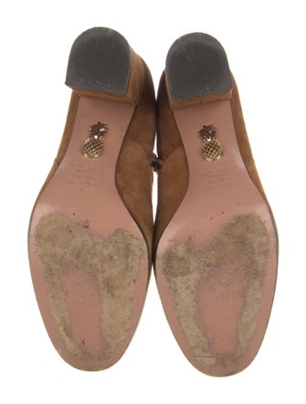 Aquazzura Suede Fringe Trim Accent Boots