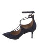Aquazzura Suede T-Strap Pumps