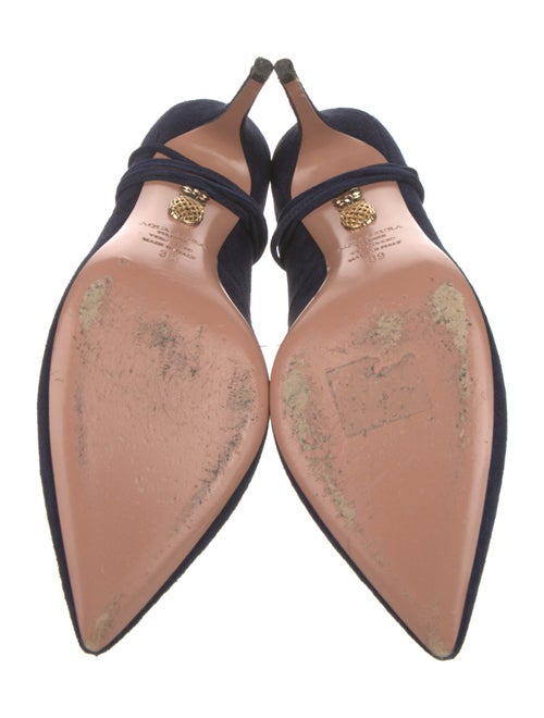 Aquazzura Suede T-Strap Pumps