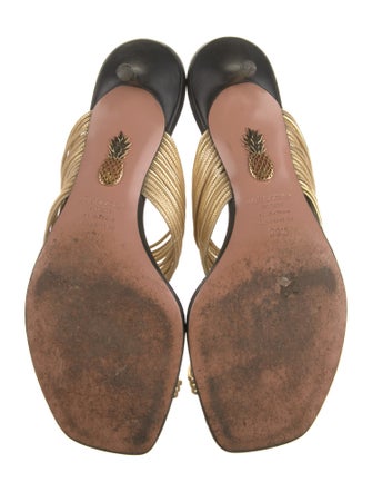 Aquazzura Leather Slides