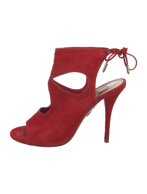 Aquazzura Suede T-Strap Sandals