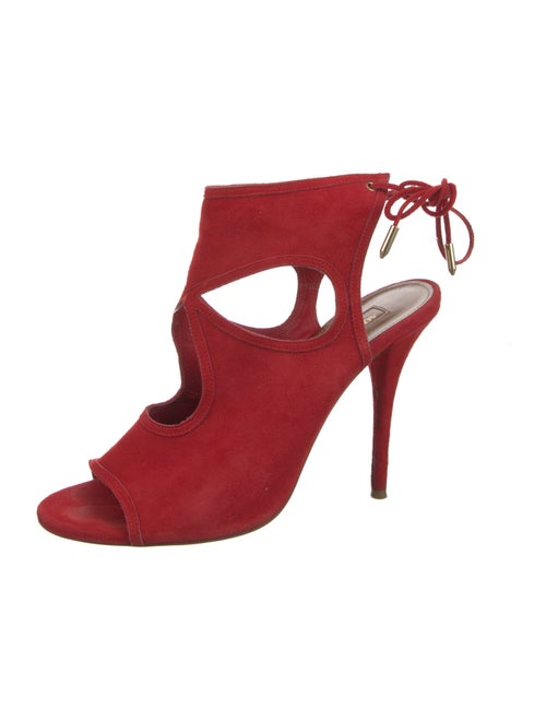 Aquazzura Suede T-Strap Sandals