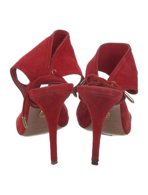 Aquazzura Suede T-Strap Sandals