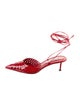 Aquazzura Patent Leather Lasercut Accents Slingback Pumps