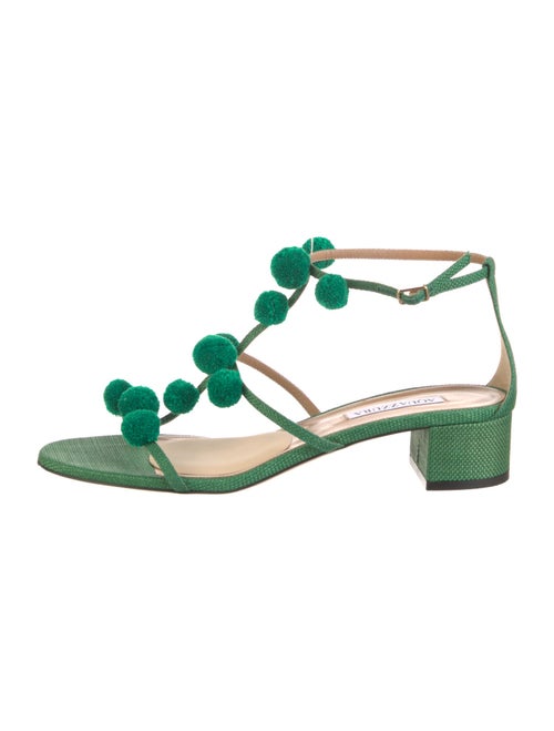 Aquazzura Pom-Pom Embellishments Sandals