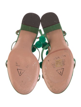 Aquazzura Pom-Pom Embellishments Sandals
