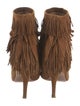 Aquazzura Suede Fringe Trim Accent Boots