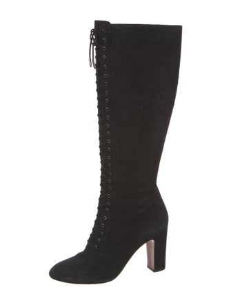Aquazzura Suede Lace-Up Boots