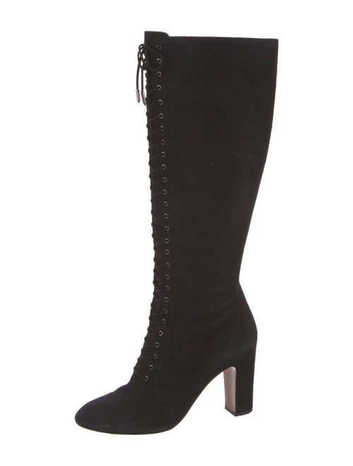 Aquazzura Suede Lace-Up Boots