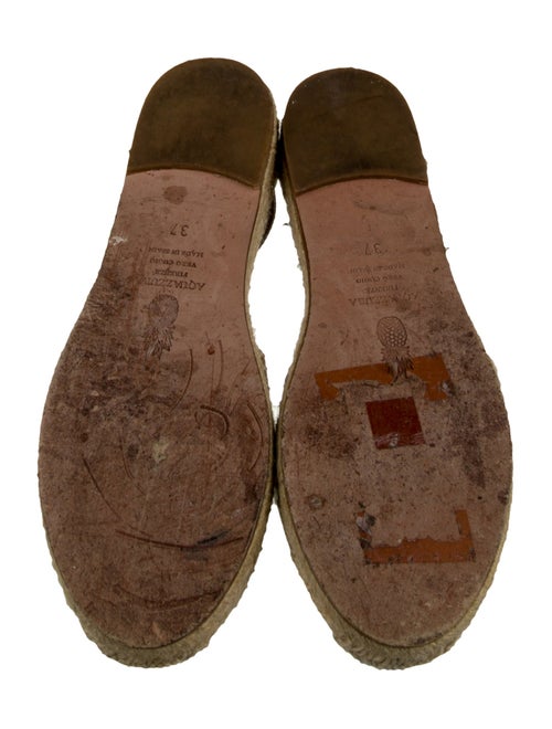 Aquazzura Leather Colorblock Pattern Espadrilles