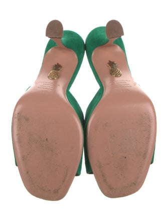 Aquazzura Suede Slides