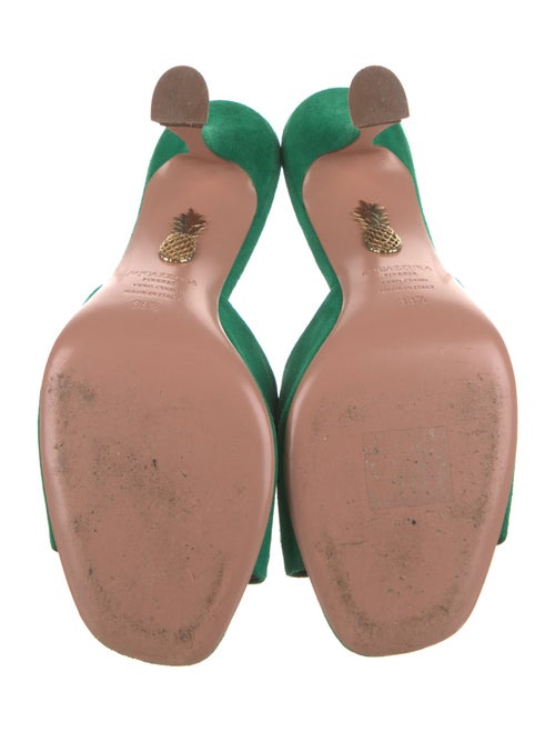 Aquazzura Suede Slides