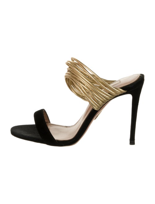 Aquazzura Suede Slides