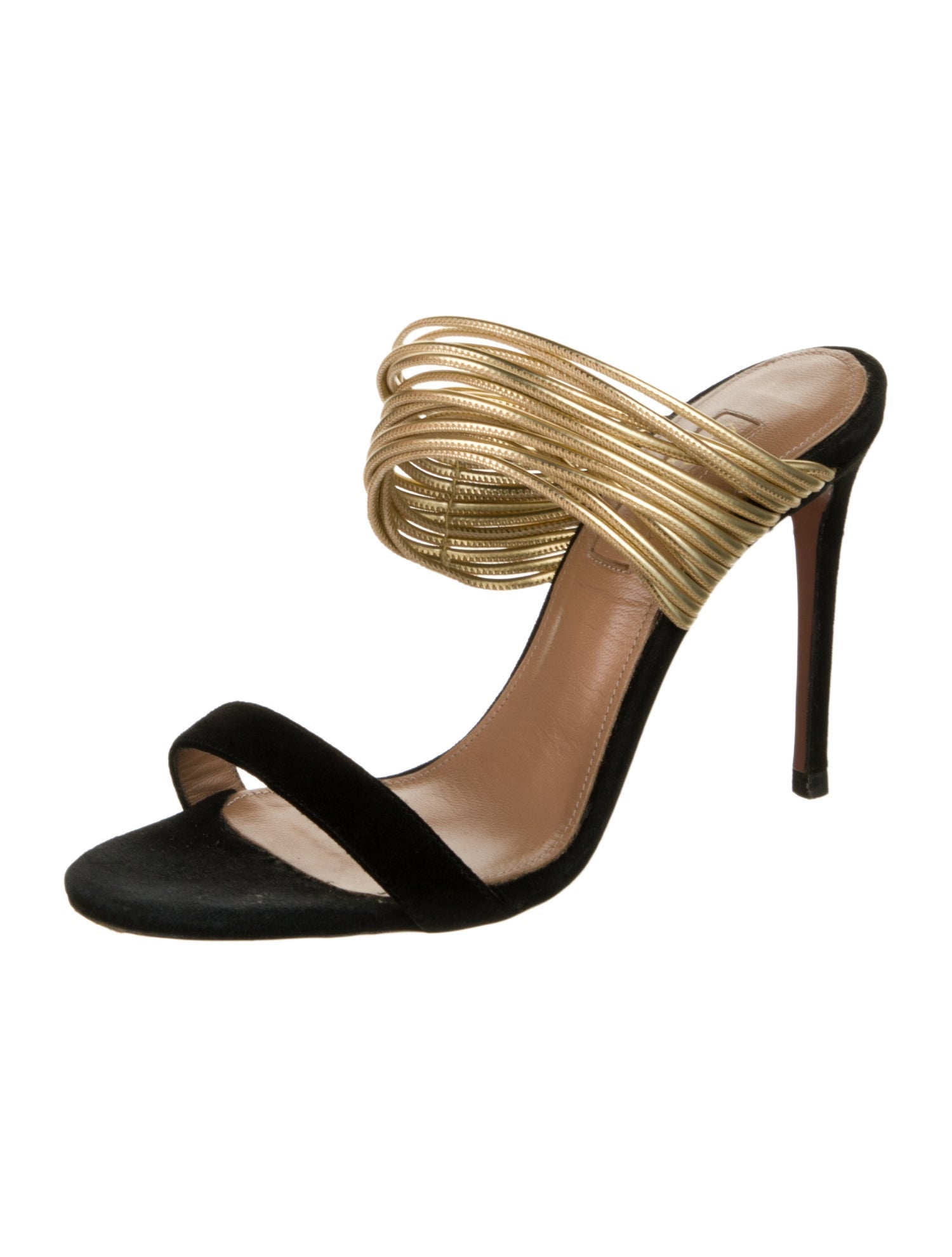 Aquazzura Suede Slides