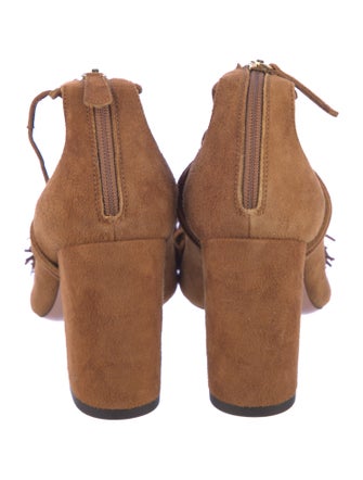 Aquazzura Suede Tassel Accents Pumps